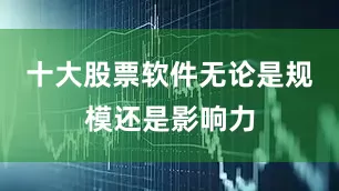 十大股票软件无论是规模还是影响力